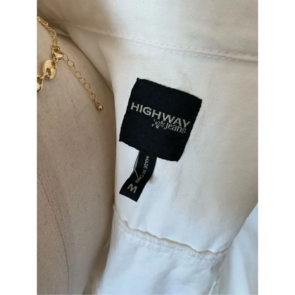 Highway jeans white cropped jacket size medium - Picture 4 of 5